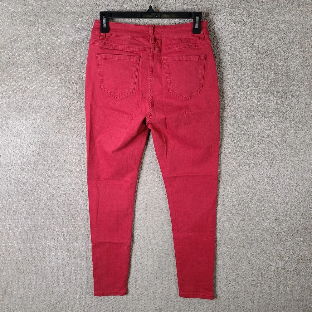 K Jordan Jeans‎ Womens Size 8 Red Skinny Fit Cotton Blend Casual Denim Pants